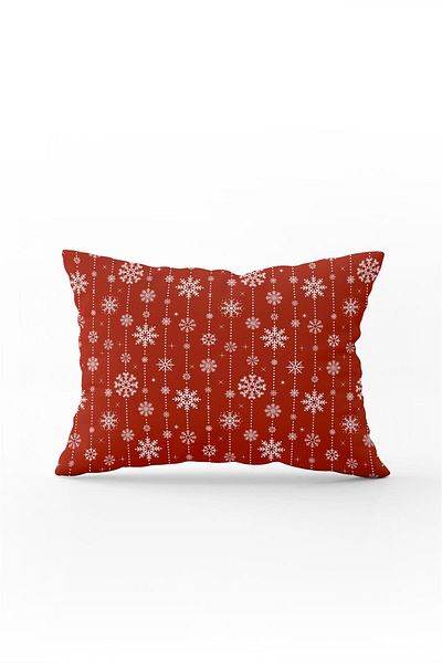 Cango Home Double Sided 35x50 Red White Christmas Themed Digital Printed Throw Pillow Pillow Case - Cgh311-3550