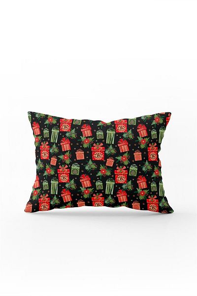 Cango Home Double Sided 35x50 Red Black Christmas Themed Digital Printed Throw Pillow Pillow Case - Cgh300-3550