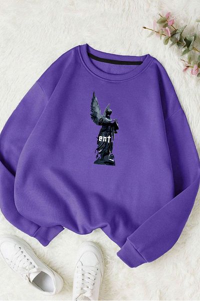 Moda Glo Βαμβακερό φούτερ Unisex Essential Crew Neck