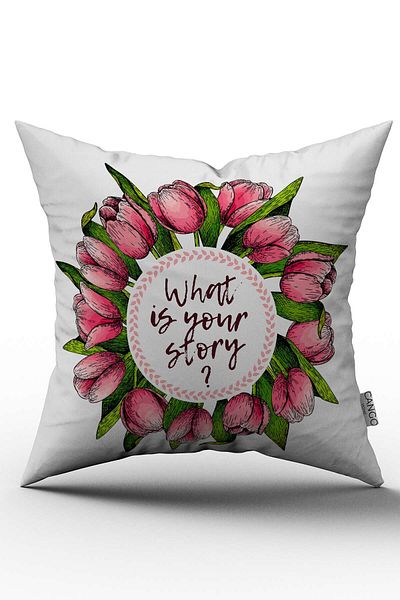 Cango Home Față de pernă cu două fețe, roz albastru, floral, pentru pernă - Cgh188-ct