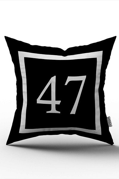 Cango Home Husă de pernă cu imprimare digitală numerotată 47