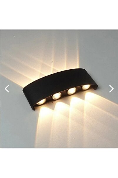 ALLES Çift Yönlü 4 Lü Amber Led Işık Aplik Cata Ct-8013 Amber 15w Ip44 Kapri Led Duvar Apliği