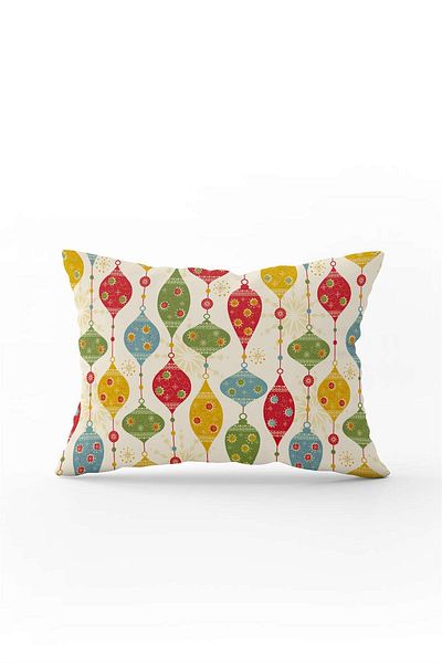 Cango Home Red Green Christmas Themed Digital Printed Throw Pillow Cover Cgh846-3550 Double Sided Printed