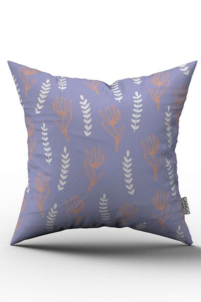 Cango Home Purple and White Decorative Floral Throw Pillow Pillow Case - Cgh193