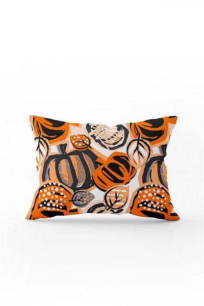 Cango Home Orange Halloween Pumpkin Patterned Digital Printed Throw Pillow Cover Cgh755-3550 Double Sided Printed