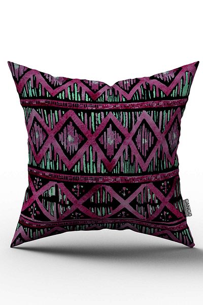 Cango Home Double Sided Pink Black Ethnic Abstract Patterned Throw Pillow Pillow Case - Cgh260-ct