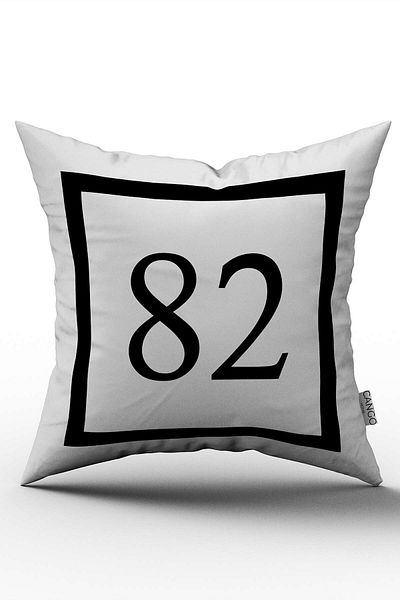 Cango Home Husă de pernă cu imprimare digitală numerică alb-negru 82