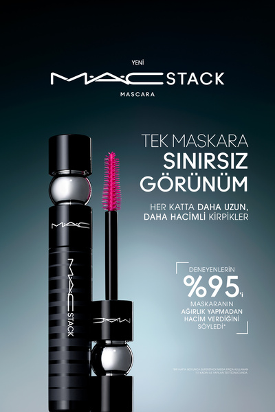 M.A.C Macstack Mega Brush Black Mascara 12 Ml, Effective in Lengthening and V...