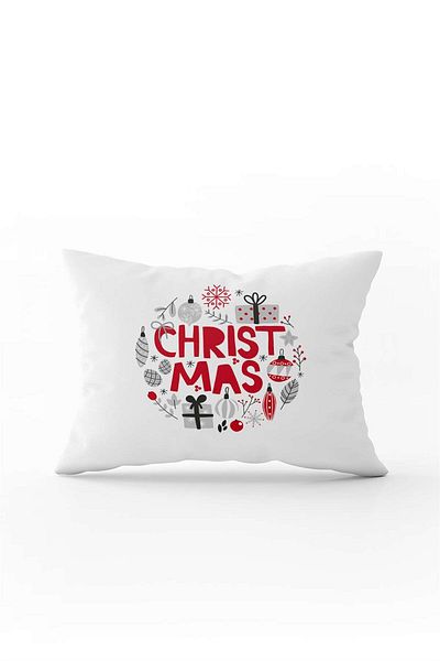 Cango Home Red White Christmas Themed Digital Printed Throw Pillow Cover Cgh812-3550 Double Sided Printed