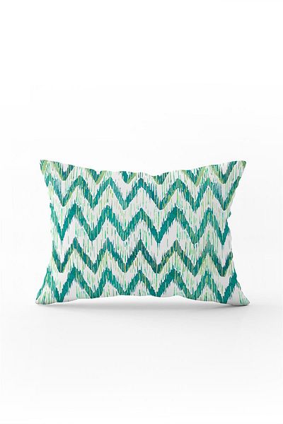 Cango Home Față de pernă decorativă abstractă cu două fețe 35x50 albastru verde - Cgh163-3550