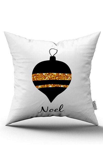 Cango Home Yellow Black Christmas Themed Digital Printed Throw Pillow Cover Cgh886