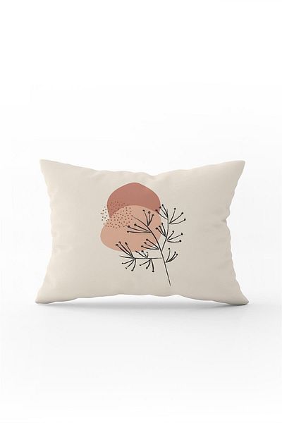 Cango Home Double Sided 35x50 Pink Cream Modern Abstract Floral Decorative Briefs Case - Cgh276-3550