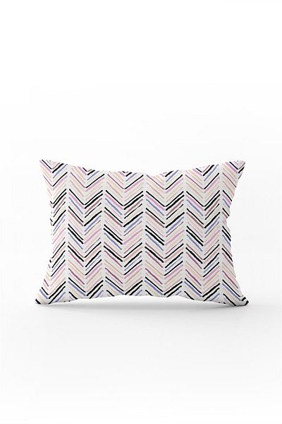 Cango Home Double Sided 35x50 Pink Black Striped Throw Pillow Pillow Case - Cgh195-3550
