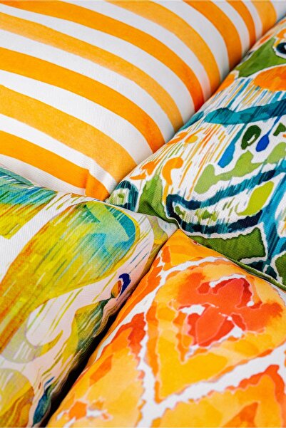 Cango Home Double Sided Green Abstract Decorative Patterned 4-Piece Digital Printing Pillow Cover Set 4kmbs042-ct