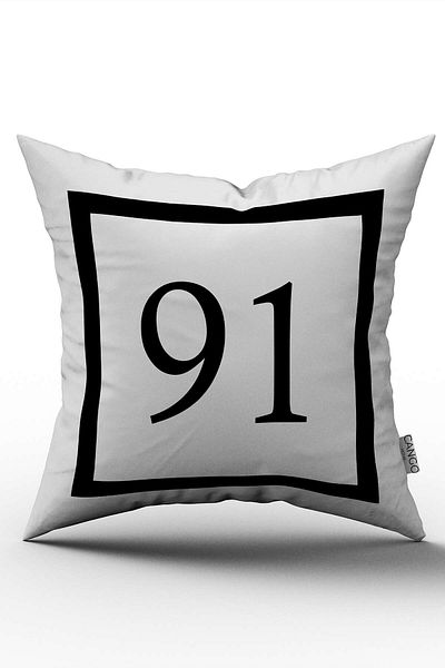 Cango Home Husă de pernă cu imprimare digitală numerică alb-negru 91