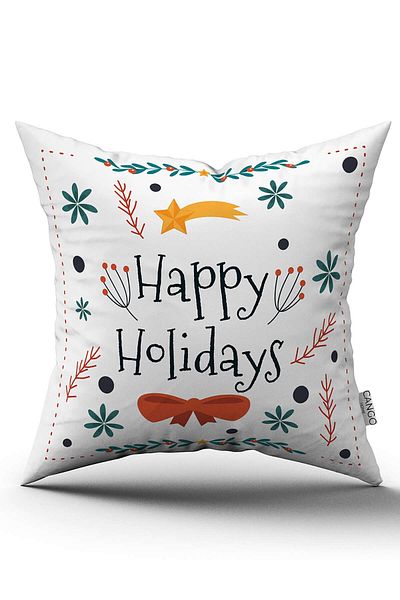 Cango Home Green Red Christmas Themed Digital Printed Throw Pillow Cover Cgh879