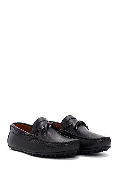 Derimod Men's Casual Loafer - Black Leather, Model 24sfd6578ft