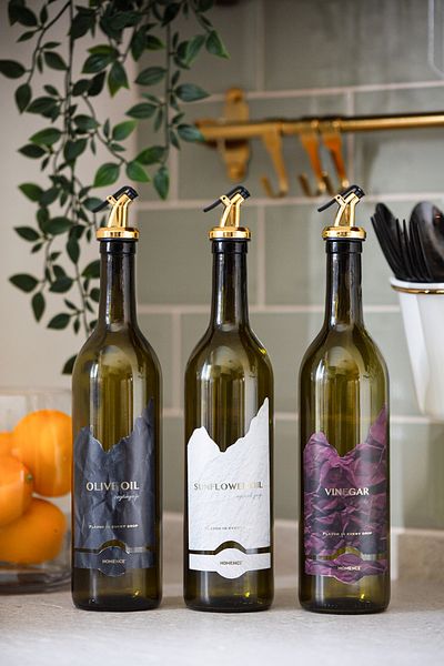 homence 750ml Sippy Olive Oil Vinegar Bottle - Oil Pot Set of 3