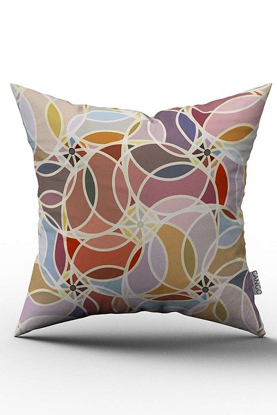 Cango Home Husă de pernă cu două fețe crem, multicoloră, cu model geometric, colorată - Otyk001-ct