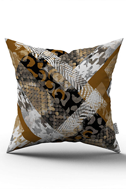 Cango Home Față de pernă Snake Driver Chiparos kaki-alb - Cgh371-ct