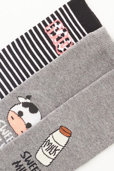 Katia&Bony Children's Stripe Patterned 3-Piece Socks