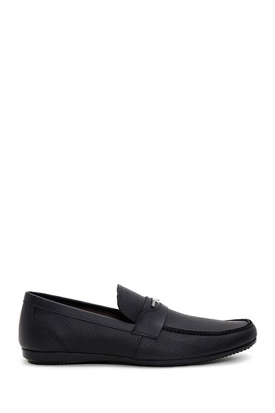 Derimod Men's Casual Loafer - Black Leather, Model 24sfd6006v3