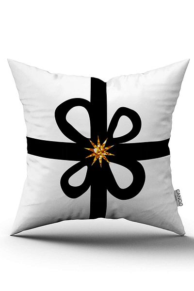 Cango Home Yellow Black Christmas Themed Digital Printed Throw Pillow Cover Cgh887