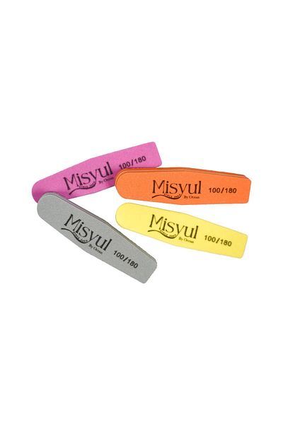 Misyul Double Sided Mini Nail File - Buffer, Top File 4 Pieces