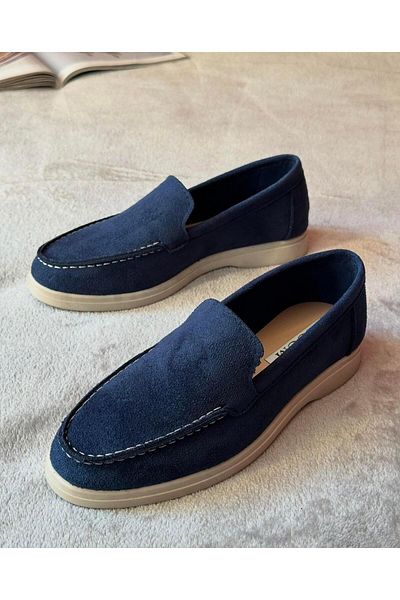 Zuum Mocasini Piana Bluemarin din piele intoarsa pentru dama - Pantofi casual