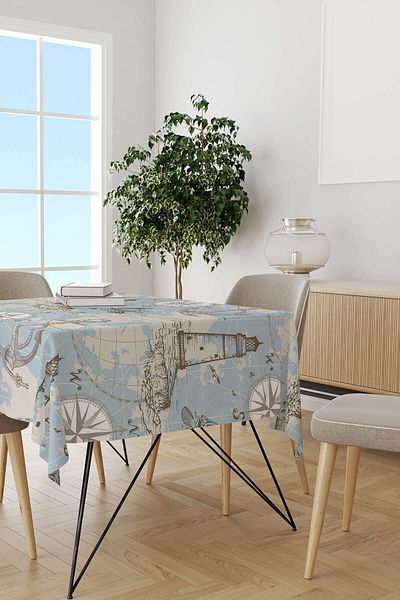 Cango Home Hanorac de birou cu imprimare digitală cu tematică marin alb albastru Otyk787-ms