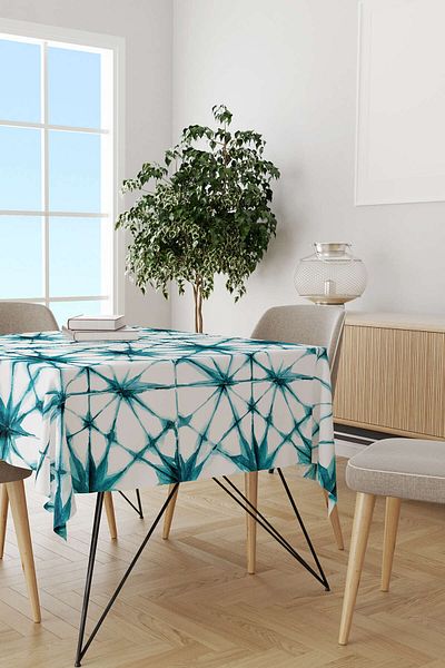 Cango Home Alb Albastru Abstract Decorativ Birou Cgh182-ms