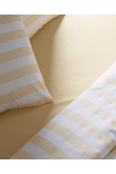 Madame Coco Avignon Double 100% Cotton Ranforce Printed Duvet Cover Set - Yellow