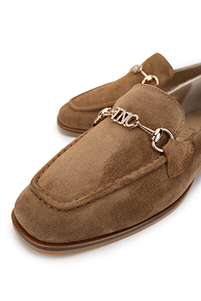 Tamer Tanca Дамски кожени обувки от велур с модел лоуфер