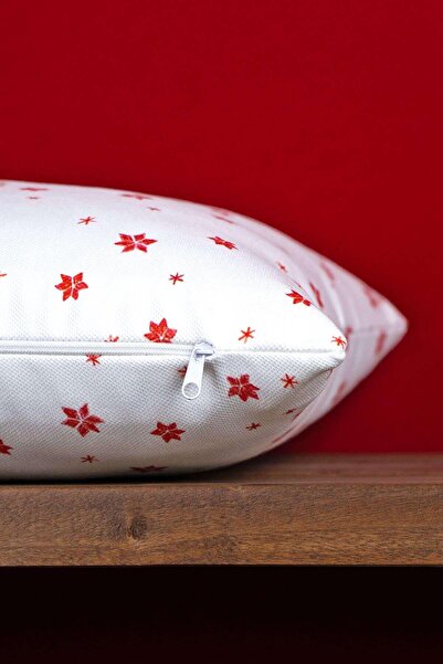 Cango Home Double Sided Red Deer New Year Themed Digital Printed Throw Pillow Cover -cgh1371-ct