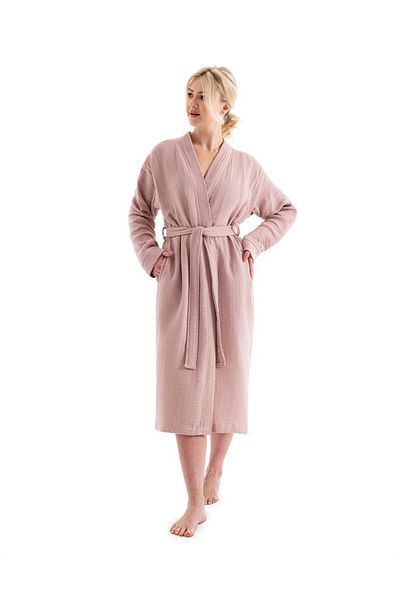 Denizli Concept Μπουρνούζι σε σκόνη Unisex Kimono Muslin - 100% βαμβάκι & μαλακό μπουρνούζι