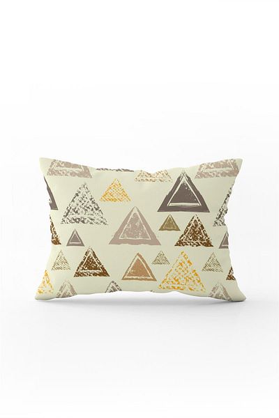 Cango Home Double Sided 35x50 Yellow Brown Geometric Patterned Throw Pillow Pillow Case - Cgh112-3550