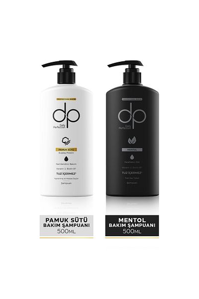 dp Daily Perfection Cotton Milk and Menthol Shampoo - 500 ml