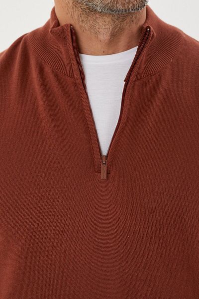 Tony Montana Πλεκτό με μισό φερμουάρ Plus Size-TB-3035