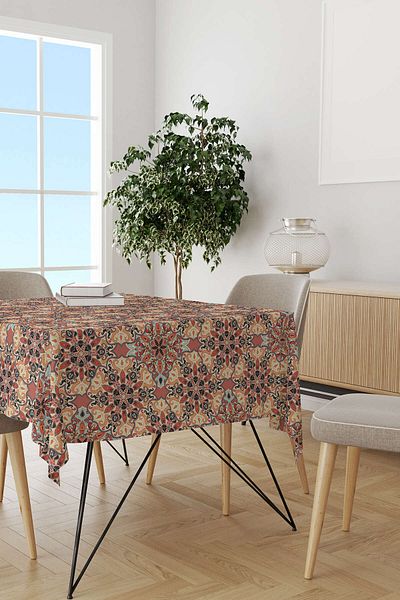 Cango Home Truncu Retro Vintage Patterned Digital Printed Tablecloth Otyk034-ms