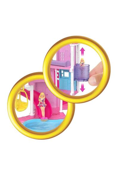 Barbie Mini BarbieLand™ Bebek ve Aksesuarlar, 4 cm bebek, mobilyalar ve aksesuarlar HYF45