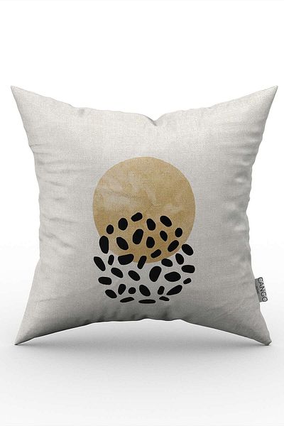 Cango Home Yellow and Mustard Colored Double Sided Bohemian Scandinavian Patterned Digital Printed Throw Pillow Cover - CGH1