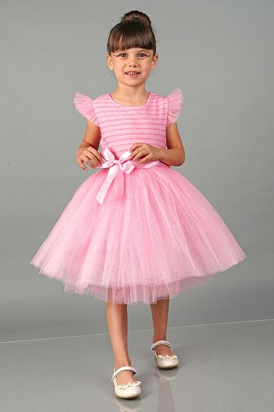 Mixie Pink Tulle Girls' Evening Dress Party Dress