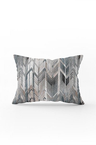 Cango Home Față de pernă cu două fețe, 35x50, alb, gri, cu model geometric - Cgh082-3550