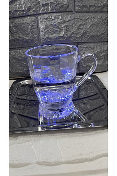 MİMOZA PARK 1 Adet Renk Değitiren Ledli Prizma  Kupa Bardak Sunum Bardağı ( C...