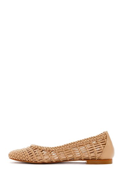 Derimod Mink Knitted Women's Ballerinas - 24sfe401829