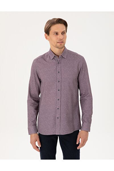 Pierre Cardin Mor Slim Fit Uzun Kollu Gömlek 50292282-VR038