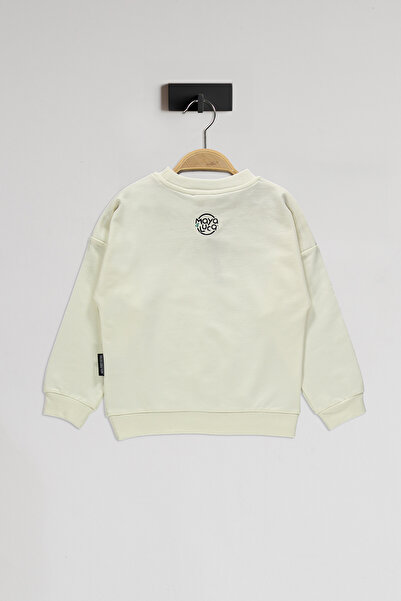 Maya And Luca Cream Heidi Printed Girls' Tracksuit Set - Rope Detailed