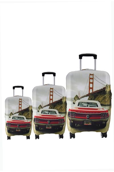 MY SARACİYE My Saraciye 103 Car Suitcase / Suitcase Large, Medium, Cabin Size Case Set - 103 Car
