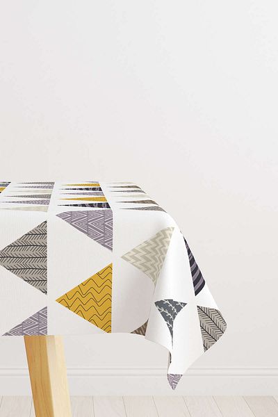 Cango Home Maser de birou cu model geometric gri galben Cgh078-ms