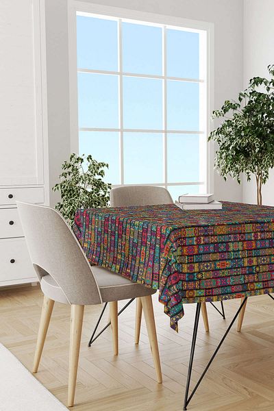 Cango Home Geometric Patterns Digital Printed Tablecloth